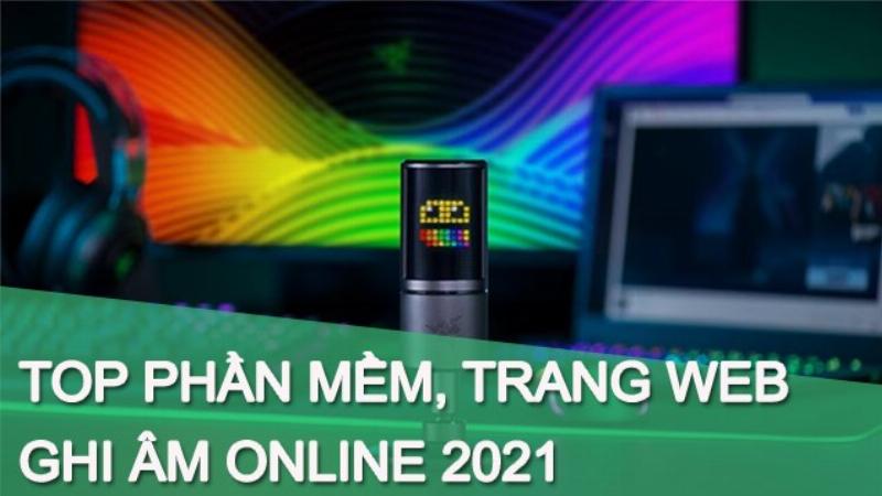 Giao diện phần mềm ghi âm trên máy tính, minh họa tính năng cơ bản